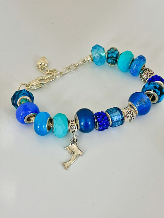 Blue Dolphin snake chain bracelet